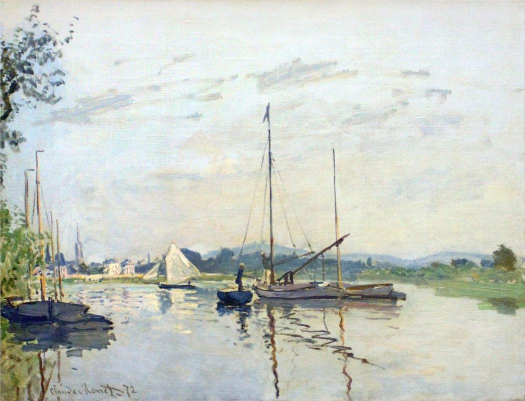 Boat at Argenteuil, 1872 - Claude Monet Paintings